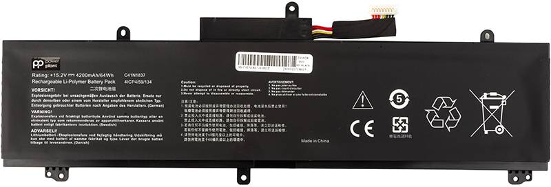Аккумулятор для ноутбука PowerPlant ASUS Rog Zephyrus GA502 (C41N1837) 15.2V 4200mAh (NB431915)