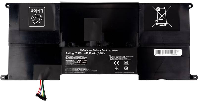 Аккумулятор для ноутбука PowerPlant Asus Zenbook UX21 (C23-UX21) 7.4V 4050mAh (NB431953)