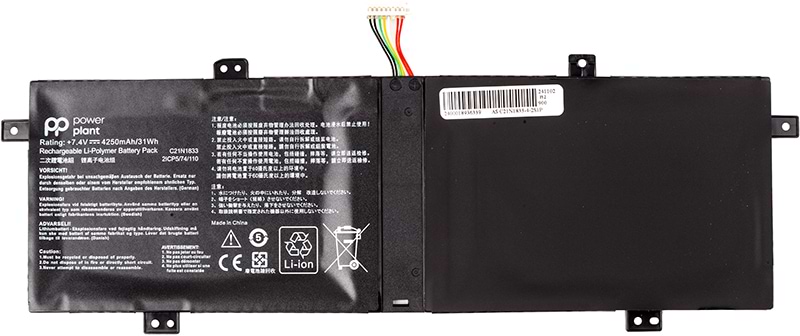 Аккумулятор для ноутбука PowerPlant ZenBook 14 (C21N1833) 7.4V 4250mAh (NB432042)