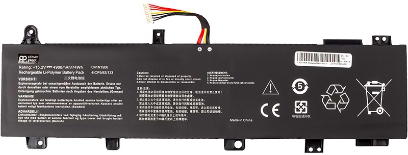 Аккумулятор для ноутбука PowerPlant ASUS TUF Gaming F15 FX506 (C41N1906) 15.2V 4900mAh (NB432103)