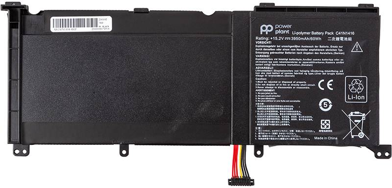 Аккумулятор для ноутбука PowerPlant ASUS Zenbook Pro UX501VW (C41N1416) 15.2V 3950mAh (NB432172)