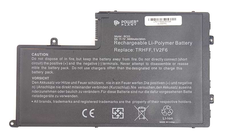 Аккумулятор для ноутбука PowerPlant DELL Inspiron 15-5547 Series (TRHFF, DL5547PC) 11.1V 3400mAh (NB440580)