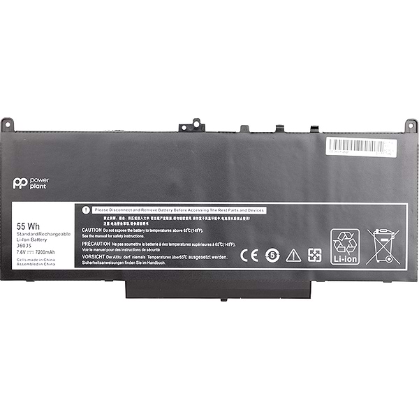 Фото - Акумулятор для ноутбука PowerPlant DELL Latitude E7270 (J60J5) 7.6V 7200mAh (NB441143)
