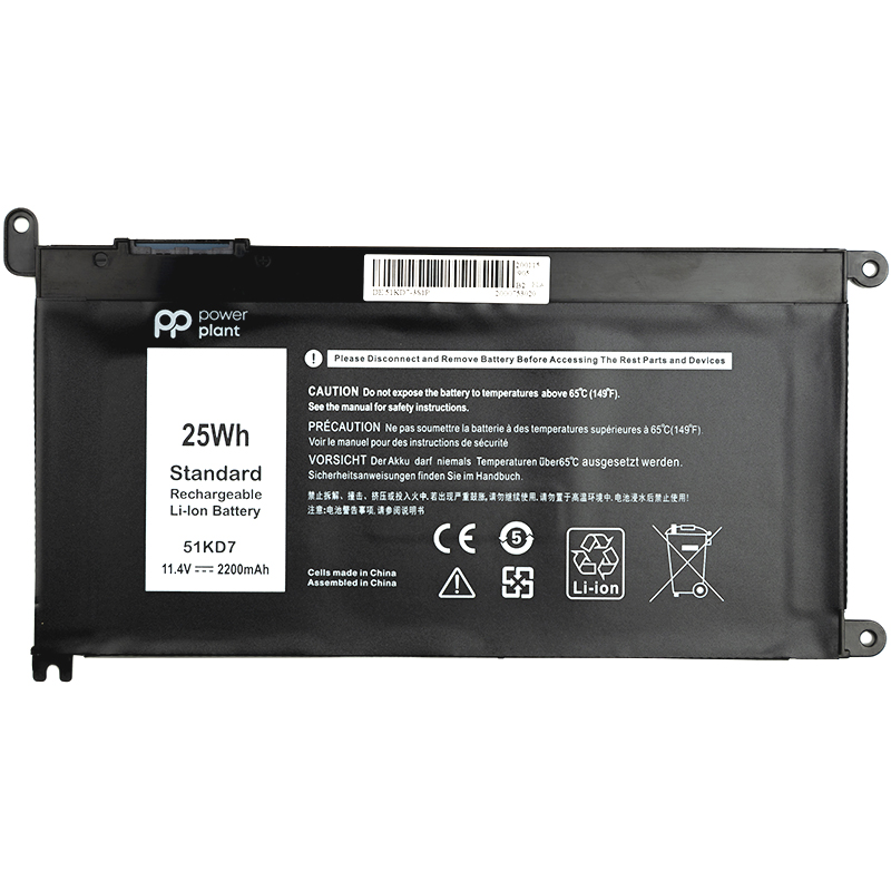 Акумулятор для ноутбука PowerPlant DELL Chromebook 3180 (51KD7) 11.4V 2200mAh (NB441266)