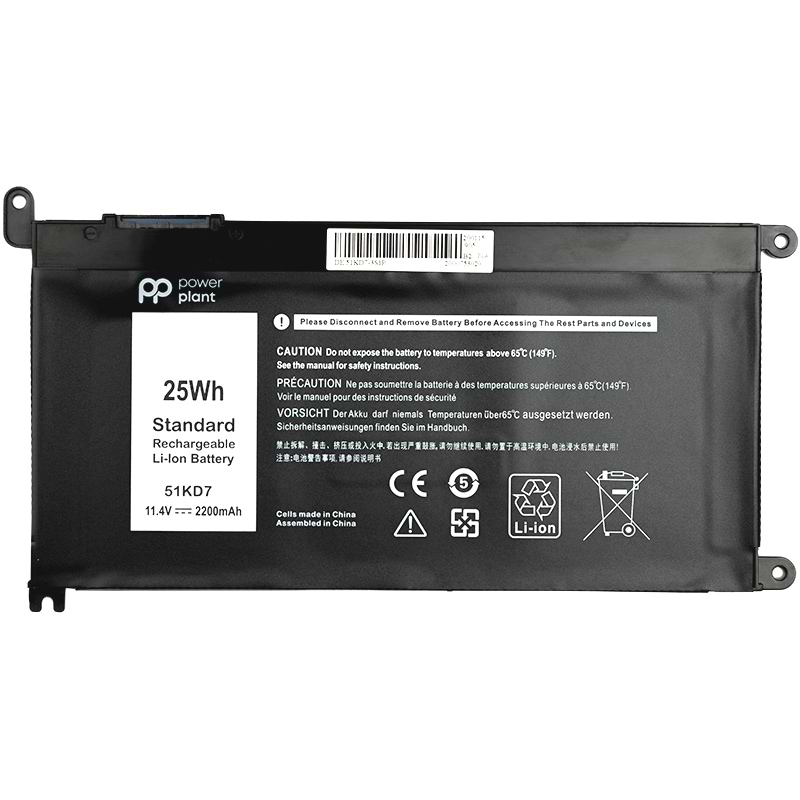 Аккумулятор для ноутбука PowerPlant DELL Chromebook 3180 (51KD7) 11.4V 2200mAh (NB441266)