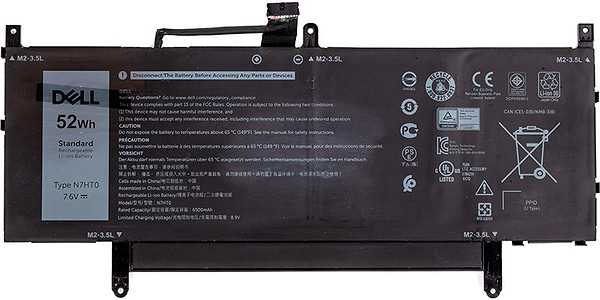 Фото - Аккумулятор для ноутбука PowerPlant DELL Latitude 9510 (N7HT0) 7.6V 6500mAh (original) (NB441693)