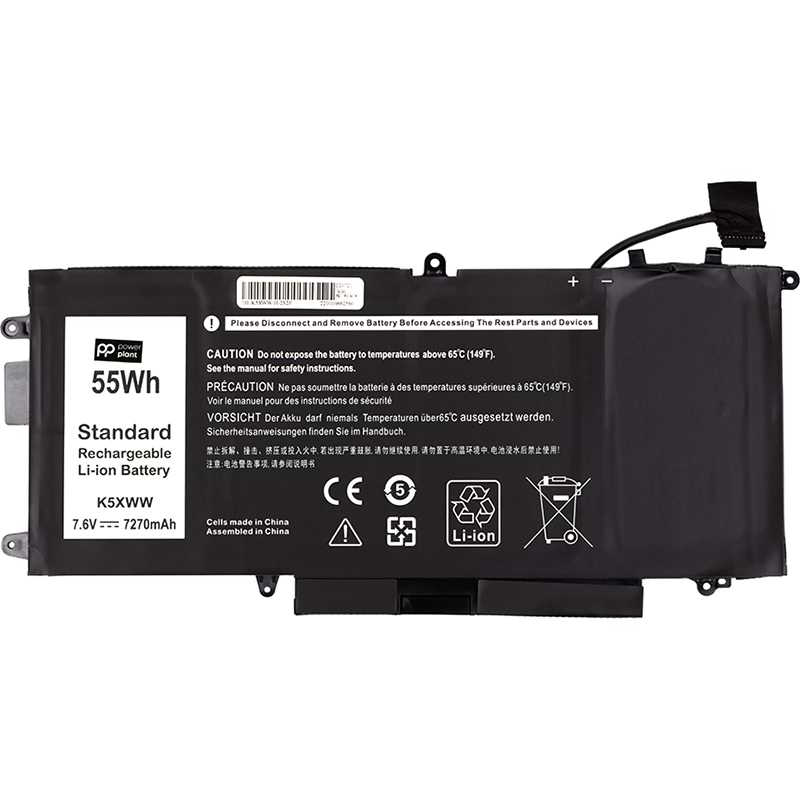 Аккумулятор для ноутбука PowerPlant DELL Dell Latitude 13 7389 (K5XWW) 7.6V 7270mAh (NB441716)