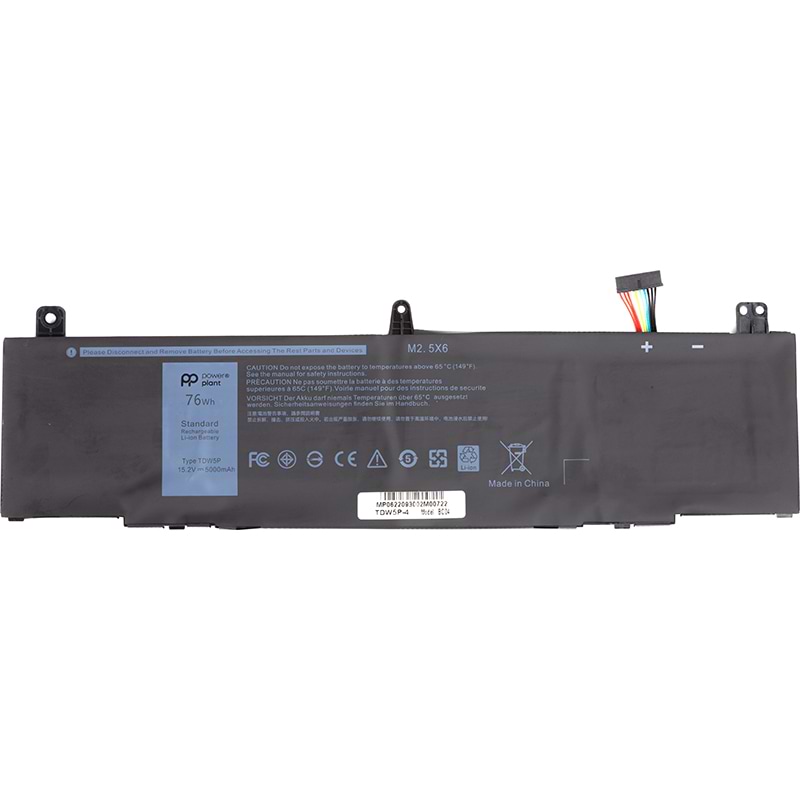 Акумулятор для ноутбука PowerPlant DELL Alienware 13 R3 (TDW5P) 15.2V 5000mAh (NB441754) - Фото 1