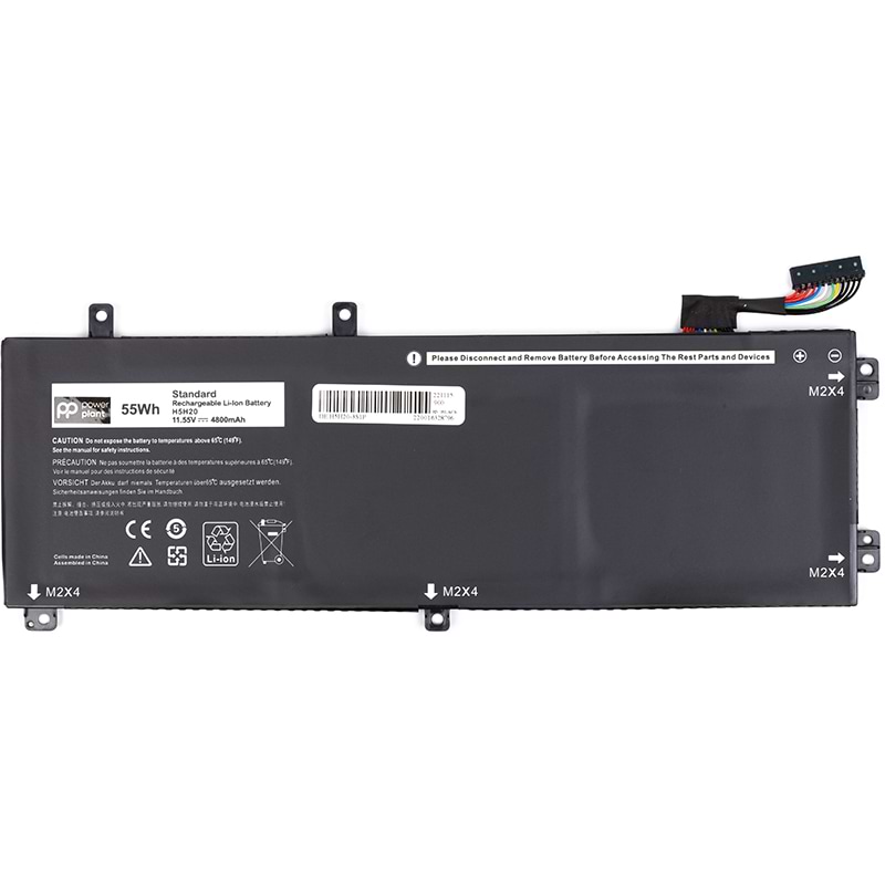 Аккумулятор для ноутбука PowerPlant DELL XPS 15 9550 Series (H5H20) 11.55V 4800mAh (NB441785)
