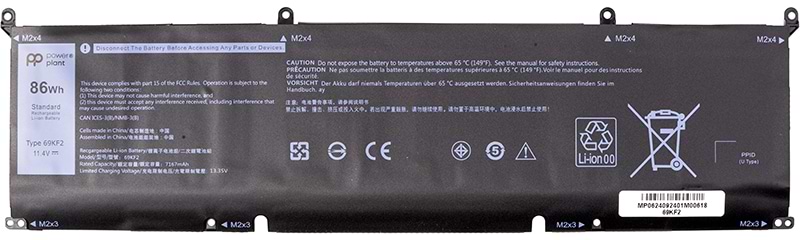 Акумулятор для ноутбука PowerPlant DELL XPS 15 9500 (69KF2) 11.4V 7167mAh (NB442133)