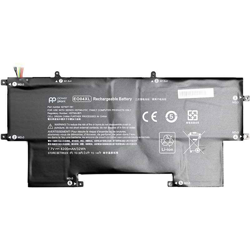 Акумулятор для ноутбука PowerPlant HP EliteBook Folio G1 (EO04XL) 7.7V 4200mAh (NB461684)