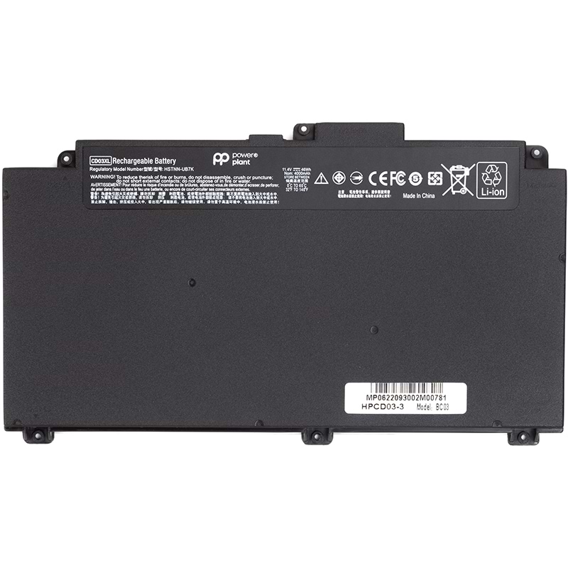 Акумулятор для ноутбука PowerPlant HP ProBook 640 (CD03XL) 11.4V 4000mAh (NB461929)