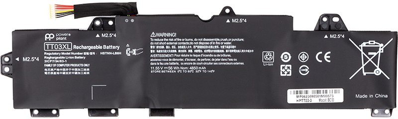 Акумулятор для ноутбука PowerPlant HP EliteBook 850 G5 (TT03X) 11.55V 4850mAh (NB462131)