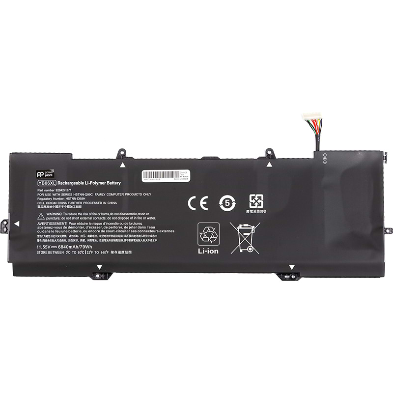 Аккумулятор для ноутбука PowerPlant HP Spectre x360 15-ch000 (YB06XL) 11.55V 6840mAh (NB462148)