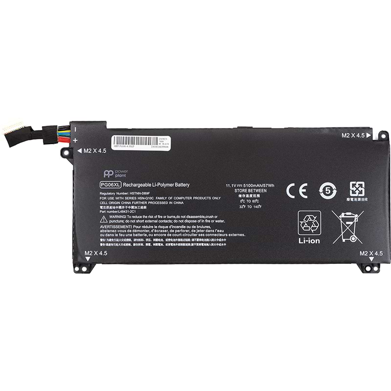 Аккумулятор для ноутбука PowerPlant HP Omen 5 Air 15-dh0006TX (PG06XL) 11.1V 5100mAh (NB462223)