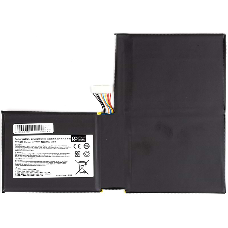 Аккумулятор для ноутбука PowerPlant MSI GS60 Series (BTY-M6F) 11.4V 4600mAh (NB470150)