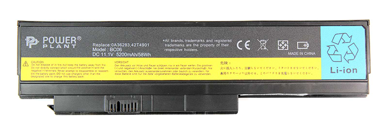 Аккумулятор для ноутбука PowerPlant IBM/LENOVO ThinkPad X230 (0A36281) 11.1V 5200mAh (NB480180)