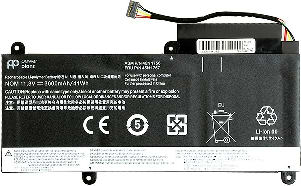 Фото - Акумулятор для ноутбука PowerPlant Lenovo ThinkPad E450 (45N1754) 11.3V 3600mAh (NB480784)