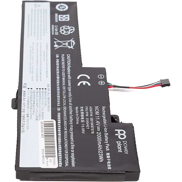 Фото - Акумулятор для ноутбука PowerPlant LENOVO ThinkPad T480 (01AV420) 11.4V 2000mAh (NB481194)