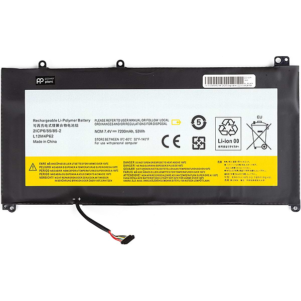 Фото - Аккумулятор для ноутбука PowerPlant LENOVO Ideapad U430 (L12M4P62) (long cable) 7.4V 7200mAh (NB481750)