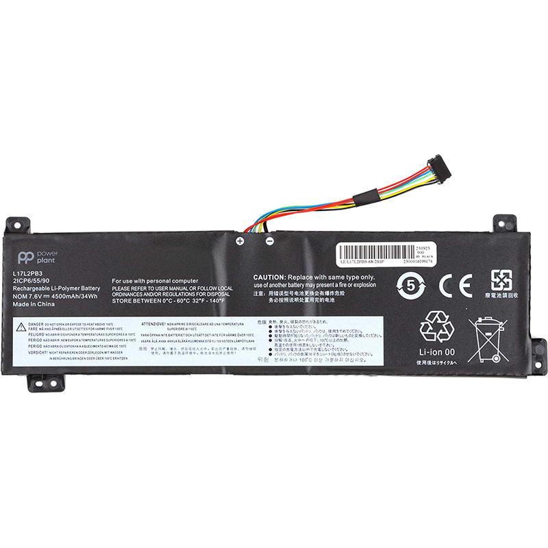 Аккумулятор для ноутбука PowerPlant LENOVO V130-15IGM (L17L2PB3) 7.6V 4500mAh (NB482078)