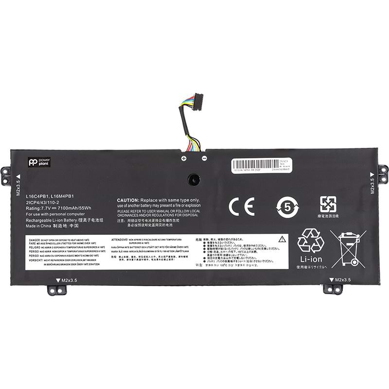 Аккумулятор для ноутбука PowerPlant LENOVO YOGA 720-13IKB (L16C4PB1) 7.7V 7140mAh (NB482160)