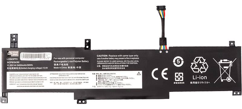 Аккумулятор для ноутбука PowerPlant LENOVO IdeaPad 3 (L20M3PF0) 11.55V 3400mAh (NB482351)