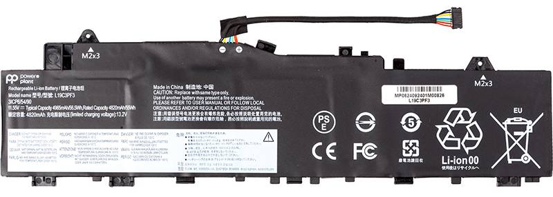 Аккумулятор для ноутбука PowerPlant LENOVO IdeaPad 5-14IIL05 (L19C3PF3) 11.55V 4965mAh (NB482627)