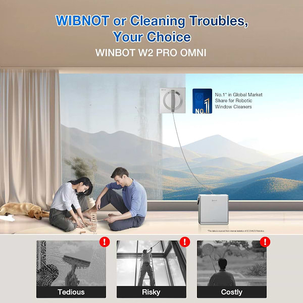 Фото - Пылесос оконный Ecovacs Winbot W2 PRO OMNI (WG851-11)