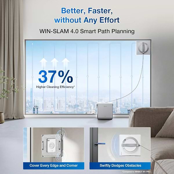 Фото - Пылесос оконный Ecovacs Winbot W2 PRO OMNI (WG851-11)