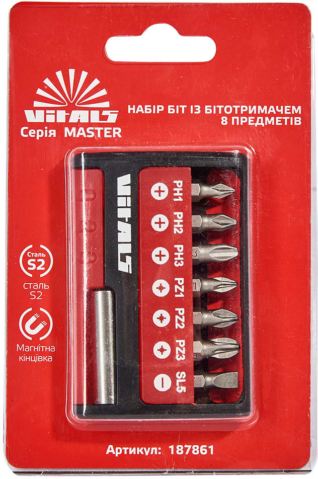Набір біт для викрутки VITALS 7 шт. (187861)