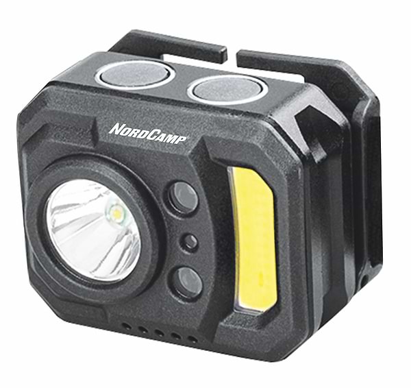 Фото - Ліхтар налобний Nord Camp 140+130Lm, 3W XPE + 3W COB, 850mAh Sensor White/Red (NC30610)