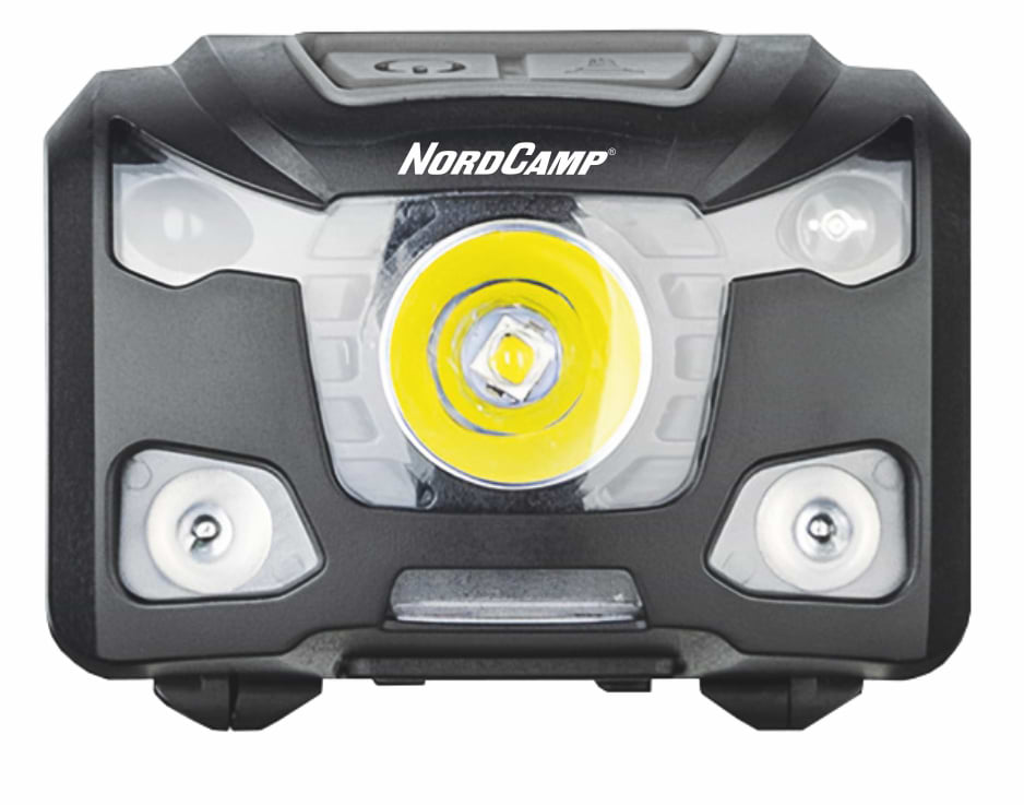 Фонарь налобный Nord Camp 250Lm, 5W XPG 1200mAh/3xAAA Sensor White/Red (NC30700)