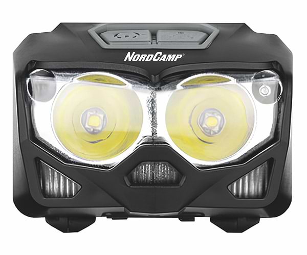 Фото - Фонарь налобный Nord Camp 500Lm, 2x5W CREE XTG, 1200mAh/3xAAA Sensor White/Red (NC30900)