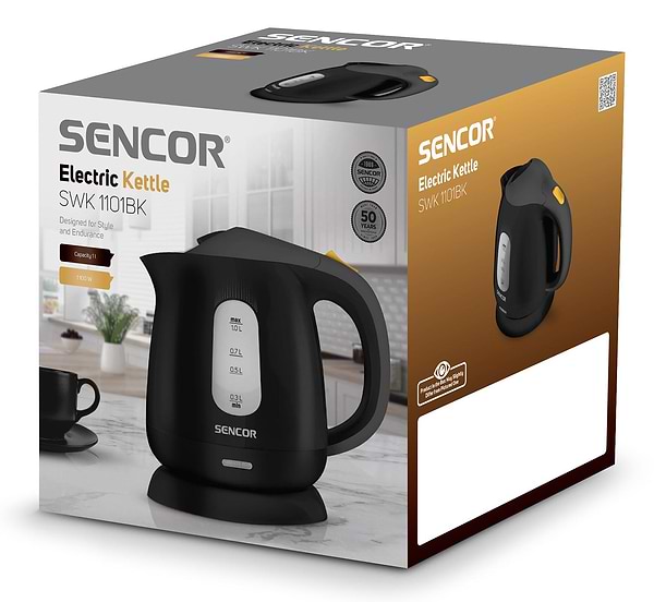 Фото - Уцінка - Електричний чайник Sencor SWK 1101BK