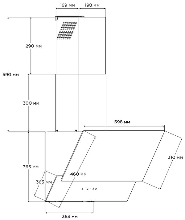 Фото - Витяжка декоративна Pyramida ND 835 WH
