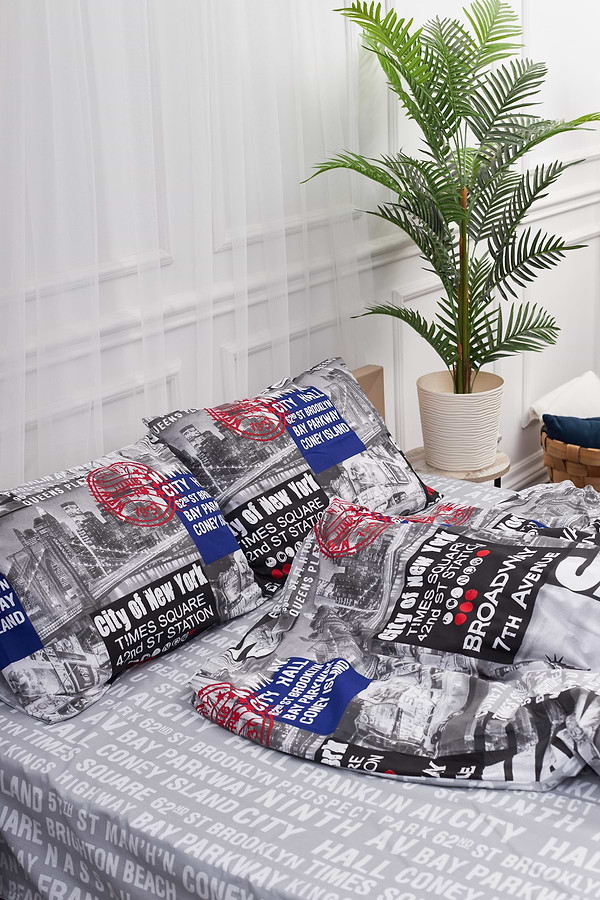 Фото - Комплект постельного белья Moon&Star 160х220х2 нав. 2х40х60 New York Бязь Gold Люкс (MS-820001241)