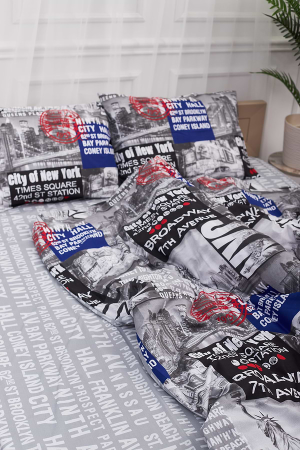 Фото - Комплект постельного белья Moon&Star 160х220х2 нав. 2х40х60 New York Бязь Gold Люкс (MS-820001241)