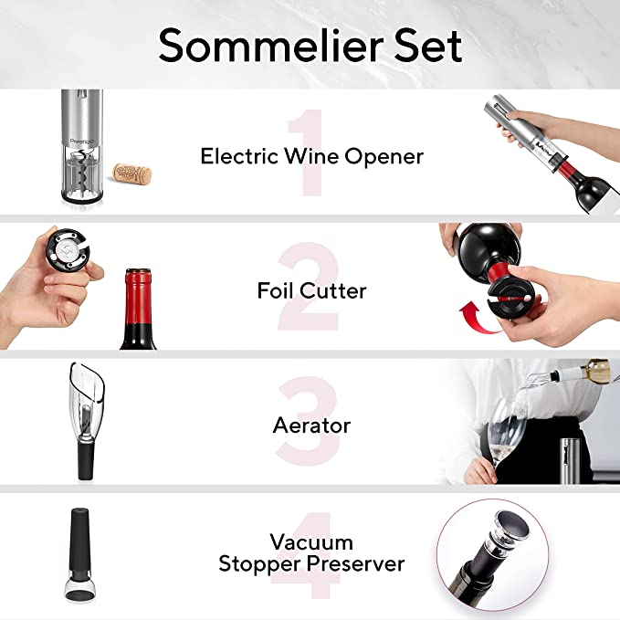Фото - Штопор Prestigio Nemi Smart Wine Opener Silver (PWO103SL_EN)