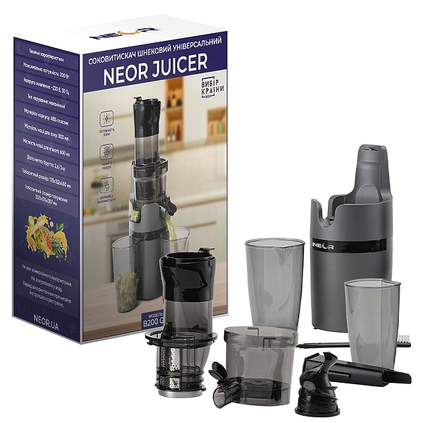 Фото - Соковыжималка шнековая Neor JUICER B200 GR