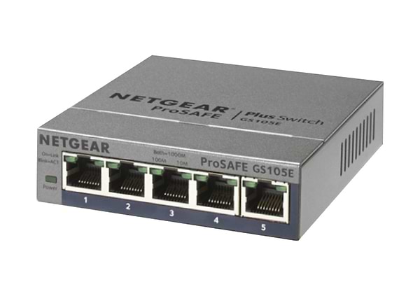 Фото - Коммутатор локальної мережі (Switch) Netgear GS105E-200PES