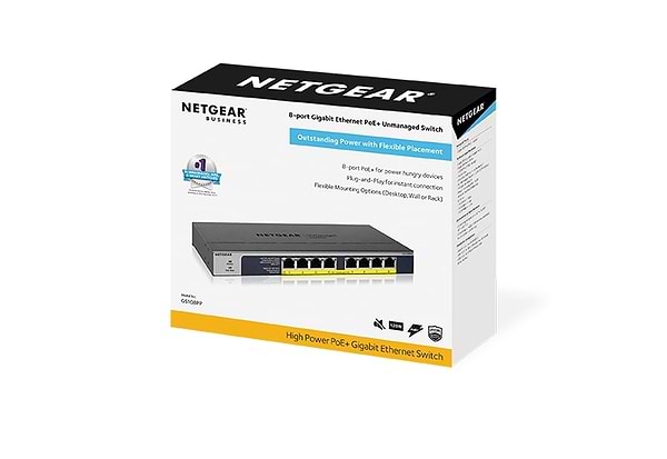 Фото - Коммутатор локальной сети (Switch) Netgear GS108PP-100EUS