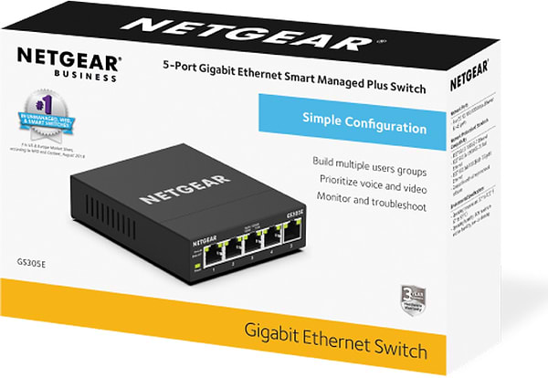 Фото - Коммутатор локальної мережі (Switch) Netgear GS305E-100PES