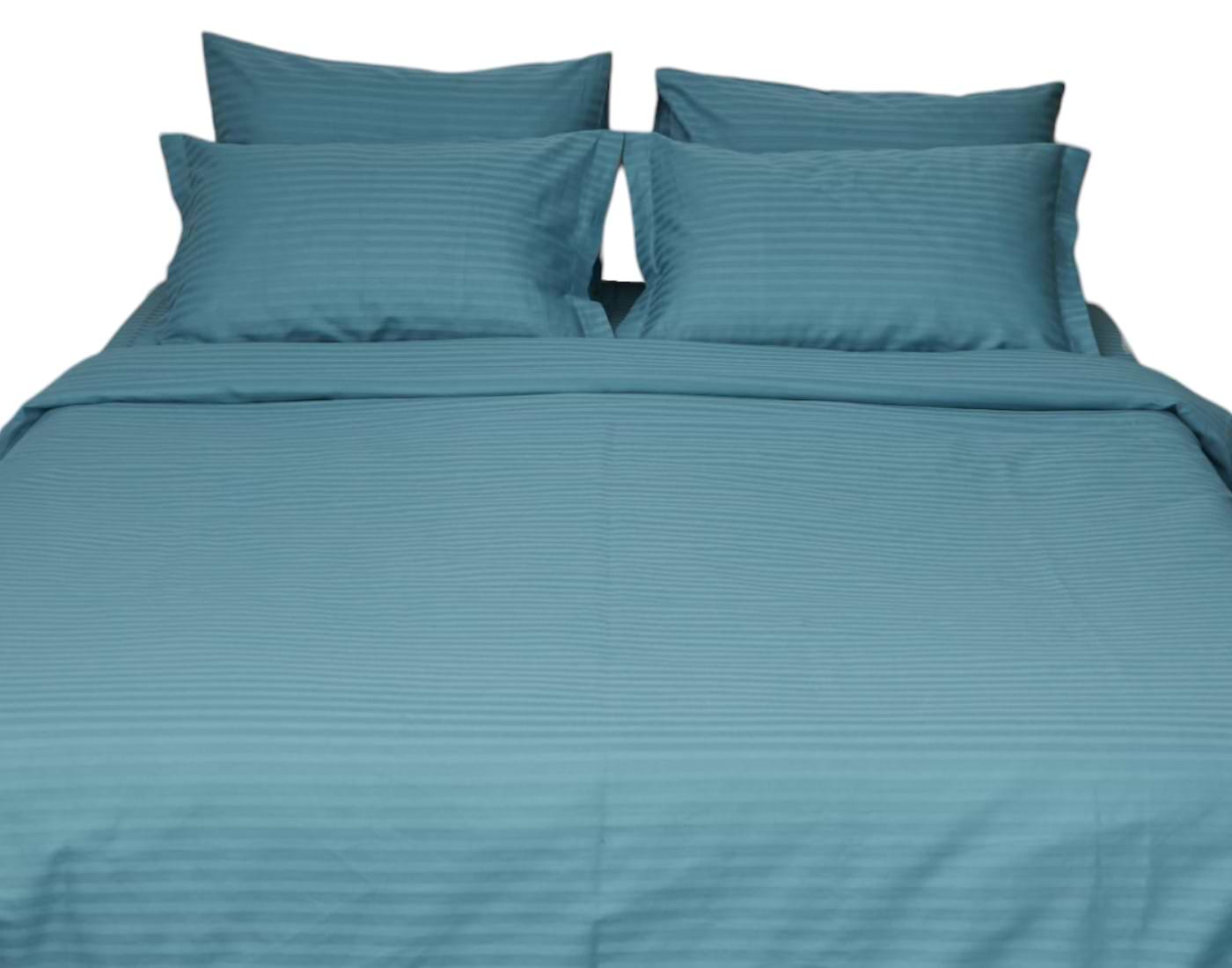 Комплект постельного белья Moon&Star 160х220х2 нав. 4х70х70 Stripe Green Satin Stripe (MS-820000589)