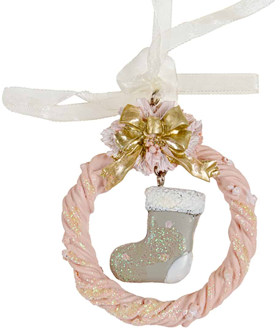 Декор підвіска New Year Lefard Віночок 8 см (191-037)