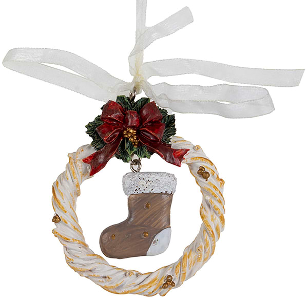 Фото - Декор подвеска New Year Lefard Веночек 8 см (191-094) Фото - Декор подвеска New Year Lefard Веночек 8 см (191-094)