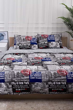 Комплект постельного белья Moon&Star 160х220х2 нав. 2х40х60 New York Бязь Gold Люкс (MS-820001241)