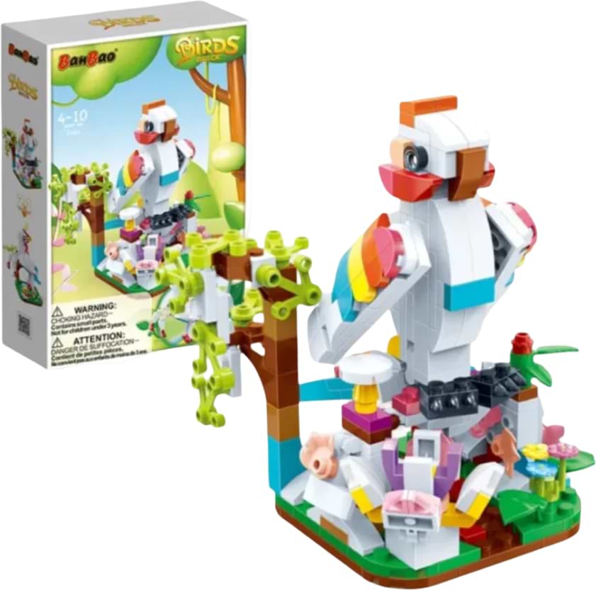 Пластиковий конструктор Banbao Пташки (253 ел.) 2 в 1:Папуга/Єдиноріг (ET613)