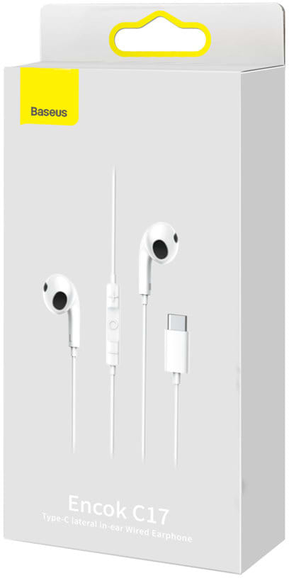 Фото - Навушники вкладиші дротові Baseus Encok Wired C17 Type-C (NGCR010002)