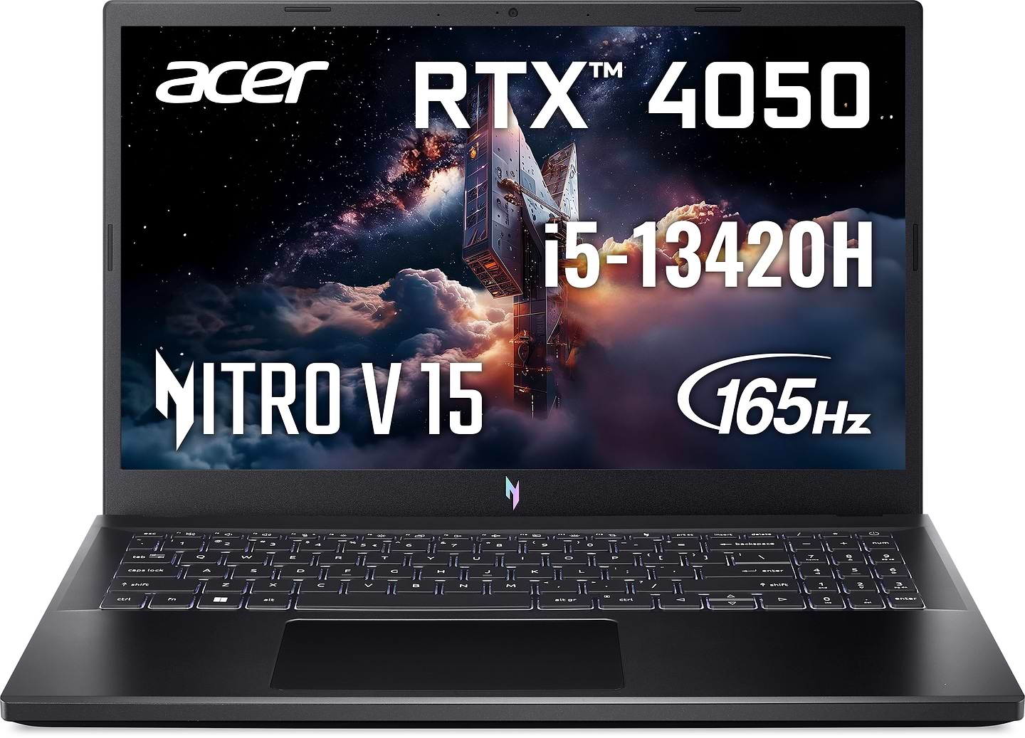 Ноутбук игровой Acer Nitro V 15 ANV15-51-50HU (NH.QNBEU.00N) Obsidian Black - Фото 1